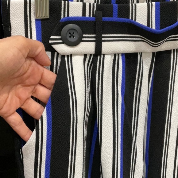 EST 1946 size S multi-color vertical stripes wide leg pants  with elastic waist - Picture 10 of 11